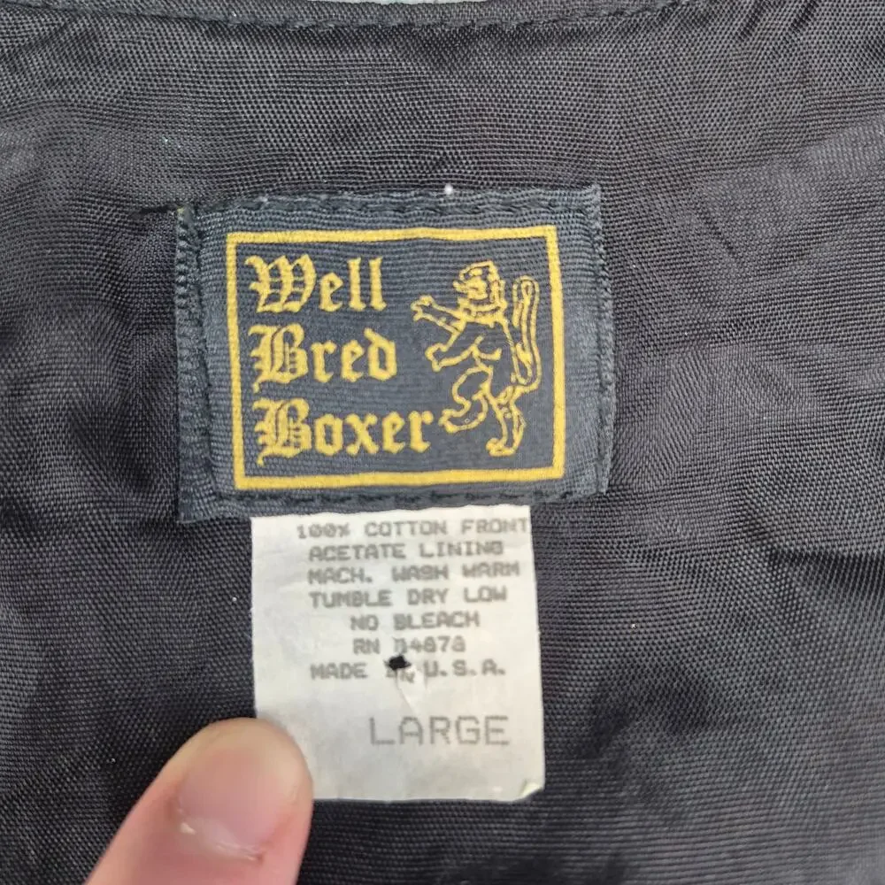 Well Bred Boxer Dopamine Vest Unisex Quilt Patchwork Plaid 90's Boho Vintage L - Picture 3 of 5